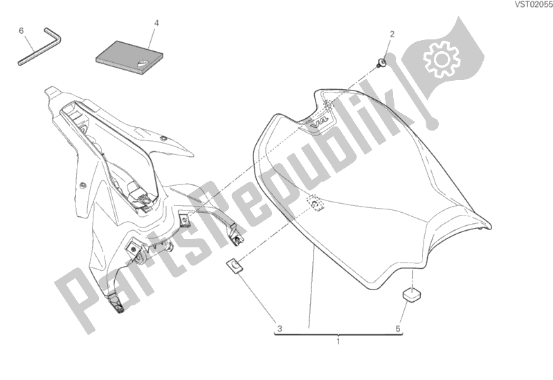 Tutte le parti per il Posto A Sedere del Ducati Streetfighter V4 S Thailand 1103 2020